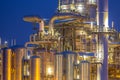 Chemical Distillation towers detail Royalty Free Stock Photo