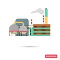 Chemical Industry factory color flat illutration