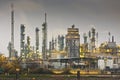 Chemical industry plant causing air pollution Royalty Free Stock Photo
