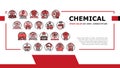 Chemical Industry Production Landing Header Vector