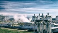 Chemical industry - refinery building for the production of fuel