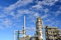 Chemical industry - refinery building for the production of fuels Royalty Free Stock Photo