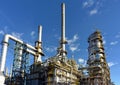 Chemical industry - refinery building for the production of fuels Royalty Free Stock Photo