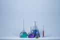 Chemical instruments and reagents in the lab, 3d rendering