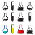 Chemical and lab icons, Vector Royalty Free Stock Photo