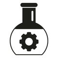 Chemical lab realization icon simple vector. Human dream success