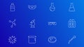 Chemical lab research  icons set  . Royalty Free Stock Photo