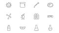 Chemical lab research  icons set  . Royalty Free Stock Photo