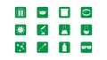 Chemical lab research  icons set  . Royalty Free Stock Photo