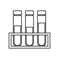 Chemical lab vector icons set. research illustration sign collection. laboratory and biotechnology symbol.