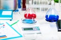 Chemical laboratory equipment Royalty Free Stock Photo