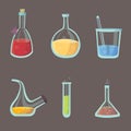 Chemical laboratory equipment objects Royalty Free Stock Photo