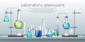 Chemical laboratory experiment cartoon vector Royalty Free Stock Photo