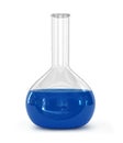 Chemical laboratory flask with green liquid Royalty Free Stock Photo