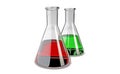 Chemical laboratory flask isolated. 3D render