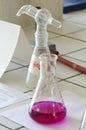 Chemical laboratory flask Royalty Free Stock Photo