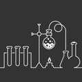 Chemical laboratory flat style background