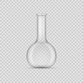 Chemical Laboratory Glassware Or Beaker isolated on transparent background. Vector illustration Royalty Free Stock Photo