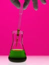 Chemical laboratory glassware equipment Royalty Free Stock Photo