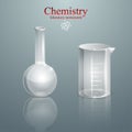 Chemical laboratory instruments, test tubes. Education chemistry. Medicine.