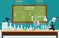 Chemical laboratory Science lesson.