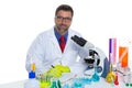 Chemical laboratory scientist man working portrait