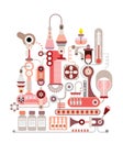 Chemical Laboratory vector illustration