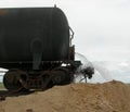 Chemical Leak from a Railcar Royalty Free Stock Photo