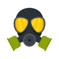 Chemical mask icon flat isolated vector