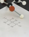Chemical model and formula used for demonstration,research and educational purposes