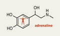 Formula hormone adrenaline. Royalty Free Stock Photo