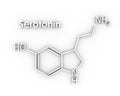 Formula hormone serotonin. Royalty Free Stock Photo