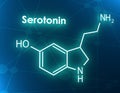 Formula hormone serotonin. Royalty Free Stock Photo