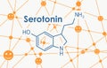 Formula hormone serotonin. Royalty Free Stock Photo