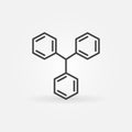 Chemical Molecule with three Hexagons vector Chemistry concept line icon