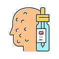 chemical peels for acne color icon vector illustration