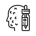 chemical peels for acne line icon vector illustration