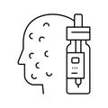 chemical peels for acne line icon vector illustration