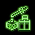 chemical pesticides soil neon glow icon illustration Royalty Free Stock Photo