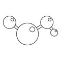 Chemical and physical molecules icon outline Royalty Free Stock Photo