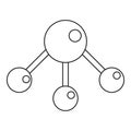 Chemical and physical molecules icon outline Royalty Free Stock Photo