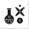Chemical physics glyph icon