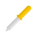 Chemical pipette icon, flat style Royalty Free Stock Photo