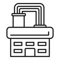 Chemical plant building processing raw materials icon Royalty Free Stock Photo