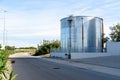 Chemical plant, containers Royalty Free Stock Photo