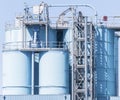 Chemical plant, containers Royalty Free Stock Photo