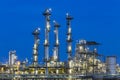 Chemical Plant Detail At Night Royalty Free Stock Photo