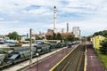 Chemical plant of Solvay company, Spain Royalty Free Stock Photo