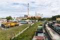 Chemical plant of Solvay company, Spain Royalty Free Stock Photo