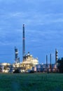 Chemical plant in twilight Royalty Free Stock Photo